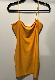 Bodycon iridescent yellow dress size m