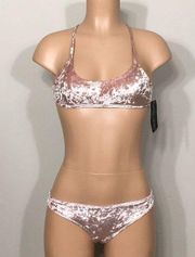 Brushed velvet bikini. NWT