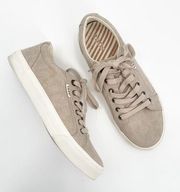 TAOS Shoes Size 10 Plim Soul Sneakers Lace Up Canvas Comfort Comfy Casual Taupe