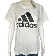 NWT Adidas Women's While Logo T-Shirt Size L Large