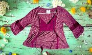 Wild Blue Sadie Robertson Boho Bohemian Tie Front Blouse Burgundy Size M