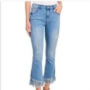 For The Republic Denim Frayed Ankle Jeans