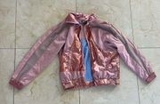 Beach Riot Rose Gold Metallic Windbreaker Jacket Sz XS