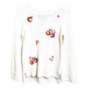 Laura Conrad Disney Snow White Embroidered Apple Sweater Bell Sleeves Size XS