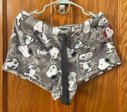 Peanuts Snoopy Plush Pajama Shorts New Size Large