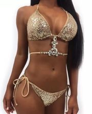 New Bikinis Crystal Rhinestones Glitter Diamond Gems Swimwear