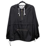 Main Strip Windbreaker Jacket Polka Dot Lining Black Size Medium