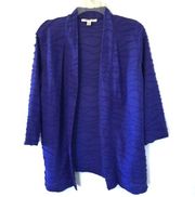 JM Collection Cardigan Purple Sz Medium