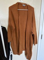 Rust Cardigan Long Sweater