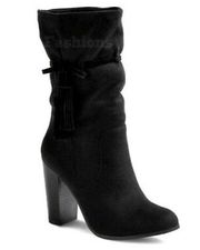 A+ Target Black Tassle Heel Boots