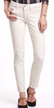 Anthropologie | Pilcro & the Letterpress | White Stet Jeans | Size 27 | Skinny