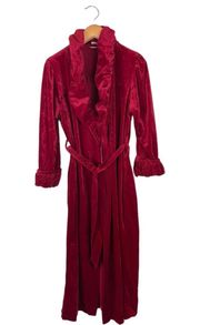 Vintage  Red Velvet Velour Elegant Robe