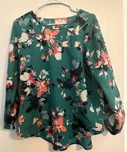 Van-Heusen Green Floral Blouse