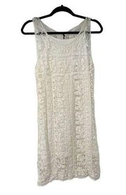 Solitaire White Crochet Tank Dress