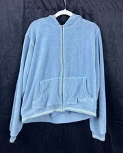 Horny Toad Womens Blue Zip Up Jacket Hoodie Size L Large