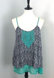 THML Embroidered Layered Tank Medium