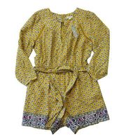 NWT J.Crew Point Sur Summer Paisley Romper in Sweet Violet Mustard Floral 6