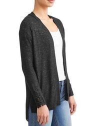 Alexander Jordan Open-Front Lattice-Cuff Cardigan