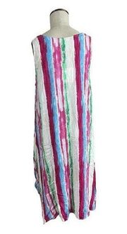 NWT Umgee multicolor striped handkerchief dress cover up WOMEN’S SMALL rayon