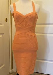 Hot Miami Style Orange Bondage Dress