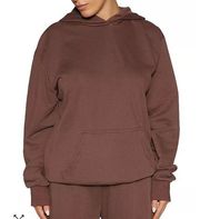 Naked wardrobe chocolate brown hoodie sweatshirt XXL new without tags