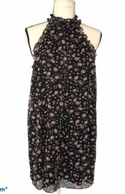 BCBGeneration A-Line Halter Sleeveless Floral Mini Dress NWT Size Small