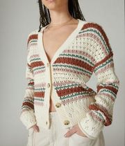 Knit Button Up Crop Sweater Cardigan