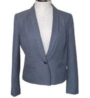 Fossil vintage blazer with ruffle peplum flared back preppy casual grey medium