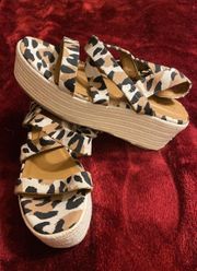 Leopard Print Wedges