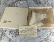 Vintage Lace Trim Handkerchief Handmade Needle & Bobbin Lace Beige Ivory