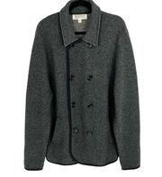 Elizabeth & James Textile Gray Lambswool Button Cardigan Jacket Women’s XXL