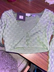 NWT Boutique Crop Long-Sleeve