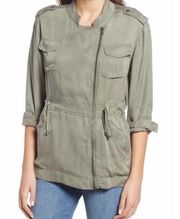 NWT Rails Miles Utility Military Jacket Cupro Full Zip Army Sage Green Preppy S