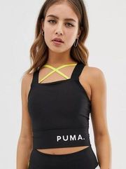 Puma Chase Crop Strappy Black Top