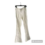 Armani white flared linen pants