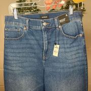 Express | women nwt high-rise straight leg distressed denim jeans