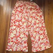 Intimately  Home and Away Pink Red Floral Lounge Pants Sz M