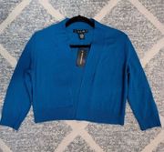 NWT 89th & Madison Teal Crop Cardigan, Sz S