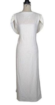Cult Gaia Artemisia Linen Twist Maxi Dress Off White Size Small