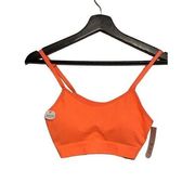 Xersion Athletic Bra Womens Size S Orange Quick-Dri Seamless Yoga Running