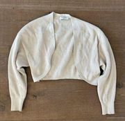 babaton aritzia cream ribbed crop cardigan sweater