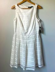 NWT Ralph Lauren white lined dress in size 10.