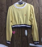 Yellow Vintage Crop Sweater 