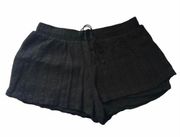 BOGO Sophie Rue black knit crochet overlay shorts