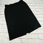 J Jill Wearever Collection Knit Skirt Women's Large Black Pull-On Stretch Career