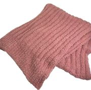 free people pink fuzzy soft blanket scarf Wrap