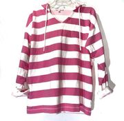 T by Talbots Striped Hoodie Women’s Large