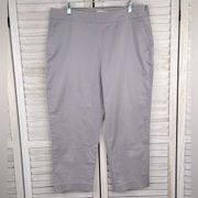 PENDLETON Cropped Stretch Flat Front Chinos Light Gray-16