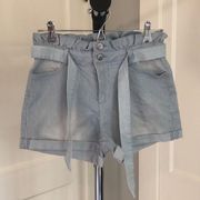 Blue spice spice 3 ruffle top shorts with optional belt