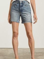 Everlane The Way-High® Jean Short in Distressed Marina Bay Blue Size 33 NWT